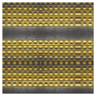 Abstract Gold Black Gold Geometric Orbs Elegant Fabric