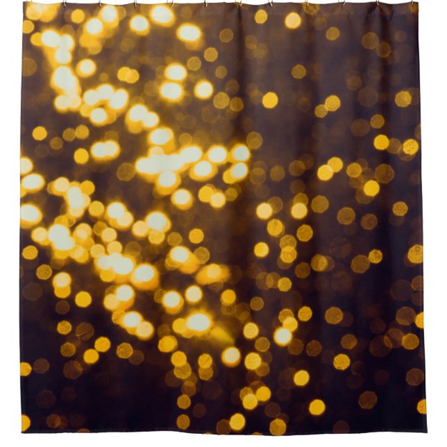 Abstract gold bokeh with black background (Front)