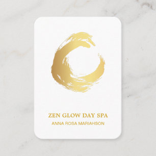 *~* Abstract Gold Brush Zen Meditation Reiki Yoga Business Card