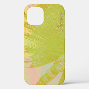 Abstract Gold Butterfly Pink Violet Pastel iPhone 12 Case
