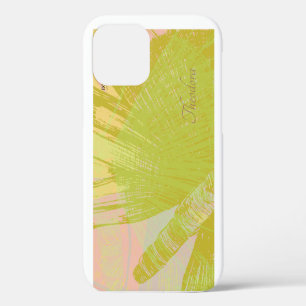 Abstract Gold Butterfly Pink Violet Pastel iPhone 12 Case
