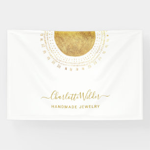 Abstract Gold Circle Handmade Jewellery Business  Banner
