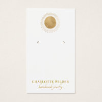 Abstract Gold Foil Circle Earring Display Card