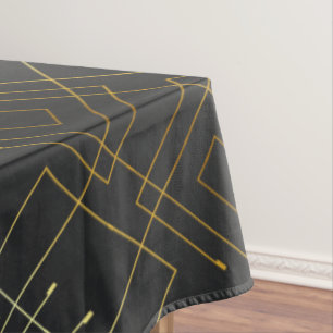 Abstract Gold Foil Tablecloth