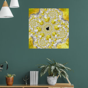 Abstract Gold Fractal Poster