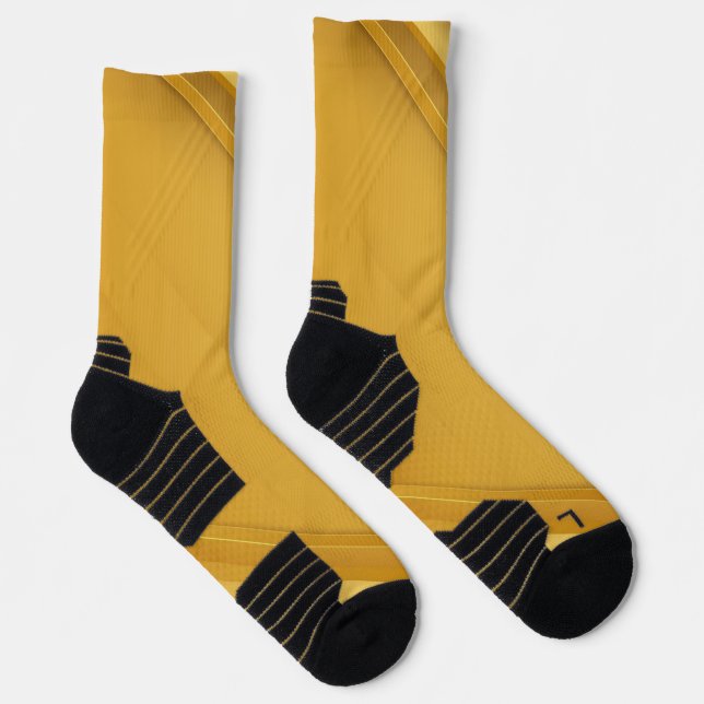 Abstract Gold Geometric Luxury Background Art Socks (Right)