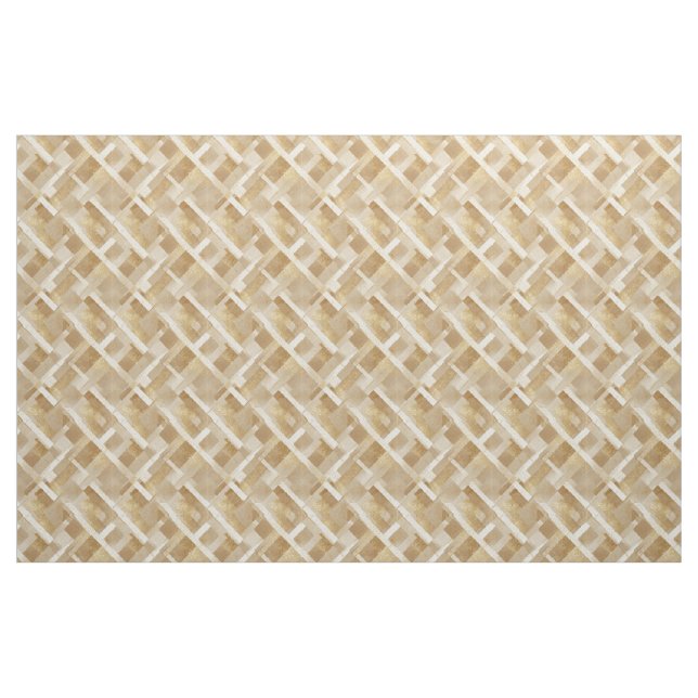 Abstract Gold Geometric Pattern with Metallic Fabric (Fat Quarter)