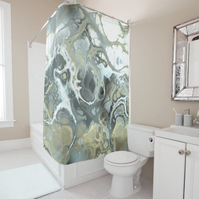 Abstract Gold & Grey Marble Stone Fluid Texture (In Situ)