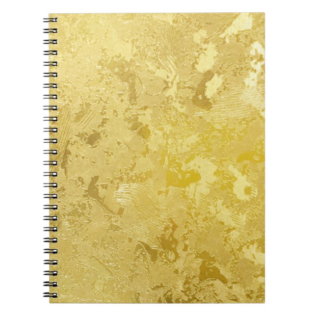 Abstract Gold Grunge Texture Background Notebook (Front)