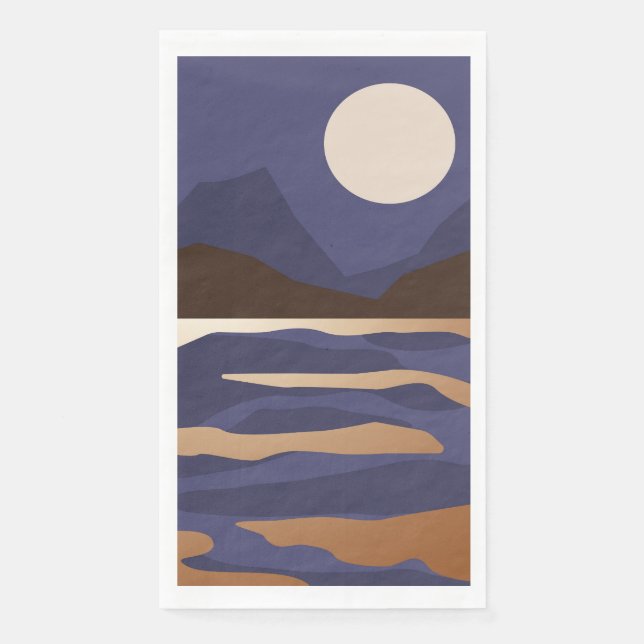 Abstract gold landscape napkin (Front)