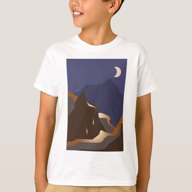 Abstract gold landscape T-Shirt (Front)