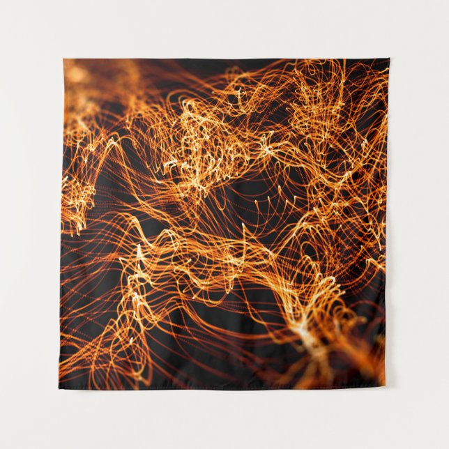 Abstract gold lights tapestry (Front)