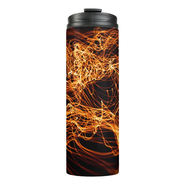 Abstract gold lights thermal tumbler (Front)