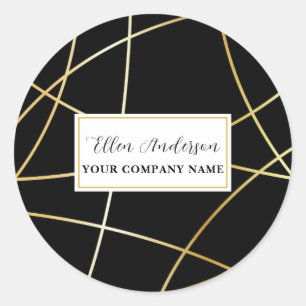 Abstract gold lines sticker