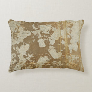 Abstract Gold Painting with Silver Speckles Accent Pillow