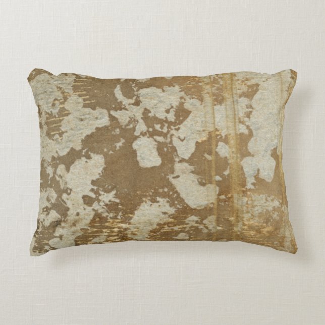 Abstract Gold Painting with Silver Speckles Accent Pillow (Front)