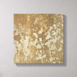 Abstract Gold Painting with Silver Speckles Canvas Print