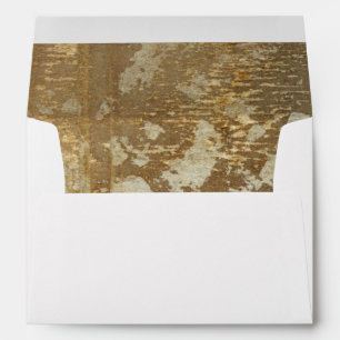 Abstract Gold Painting with Silver Speckles Envelope