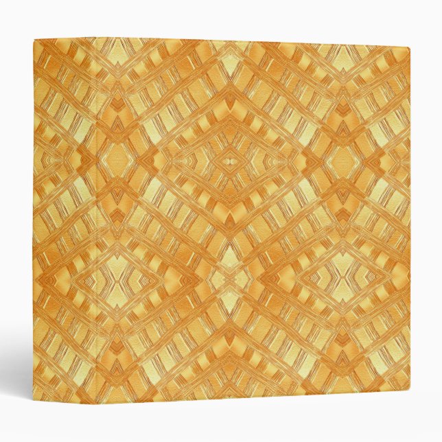 Abstract gold pattern 3 ring binder (Front/Spine)