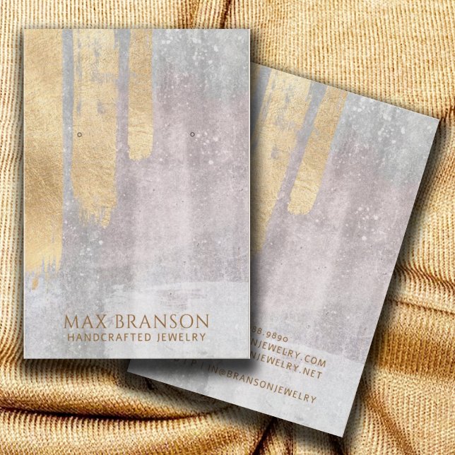 Abstract Gold Pink Jewellery Designer Display Card (Creator Uploaded)