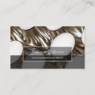 Abstract gold silver metal alloy structures busine business card