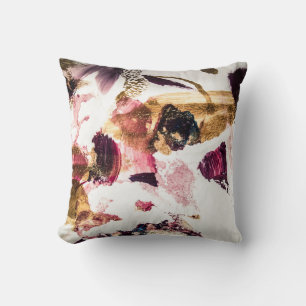Abstract Gold Sparkles Creative Art Throw Pillow