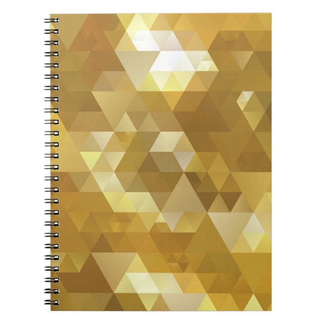 Abstract Gold Triangle Texture Notebook (Front)