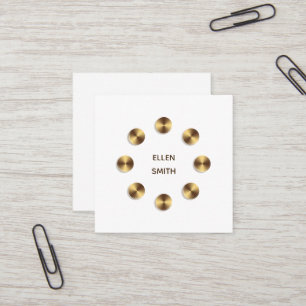 Abstract Golden Circles Element Design Square Business Card