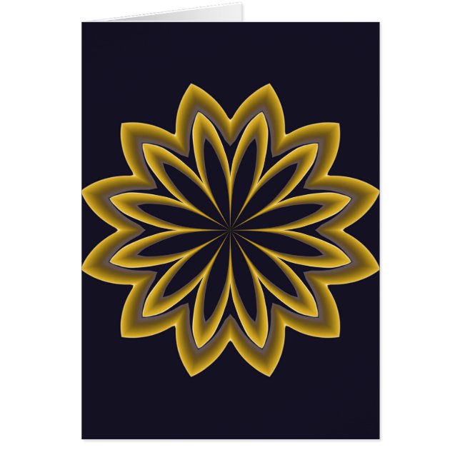 Abstract Golden Flower (Front)