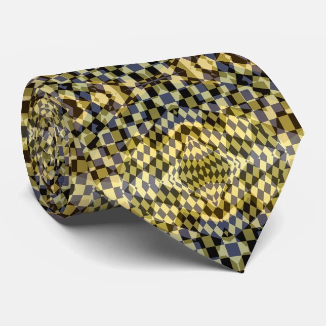 Abstract Golden Glow neck tie (Rolled)