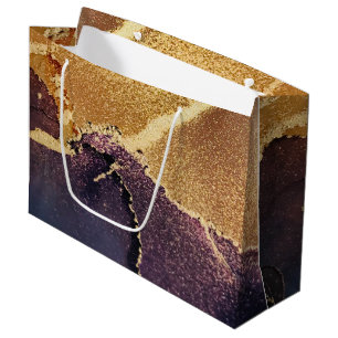 Abstract Golden Large Gift Bag