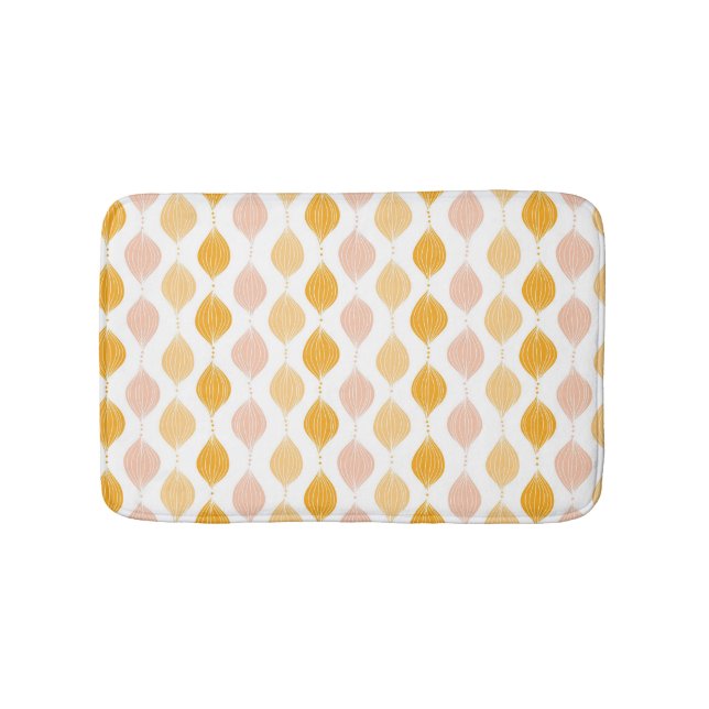 Abstract golden ogee pattern background bath mat (Front)