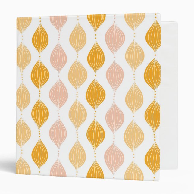 Abstract golden ogee pattern background binder (Front/Inside)