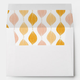 Abstract golden ogee pattern background envelope