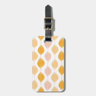Abstract golden ogee pattern background luggage tag
