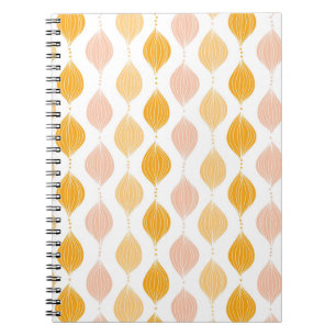 Abstract golden ogee pattern background notebook