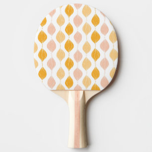 Abstract golden ogee pattern background ping pong paddle