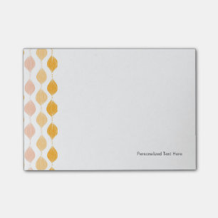 Abstract golden ogee pattern background post-it notes