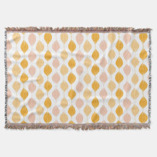 Abstract golden ogee pattern background throw blanket