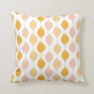 Abstract golden ogee pattern background throw pillow