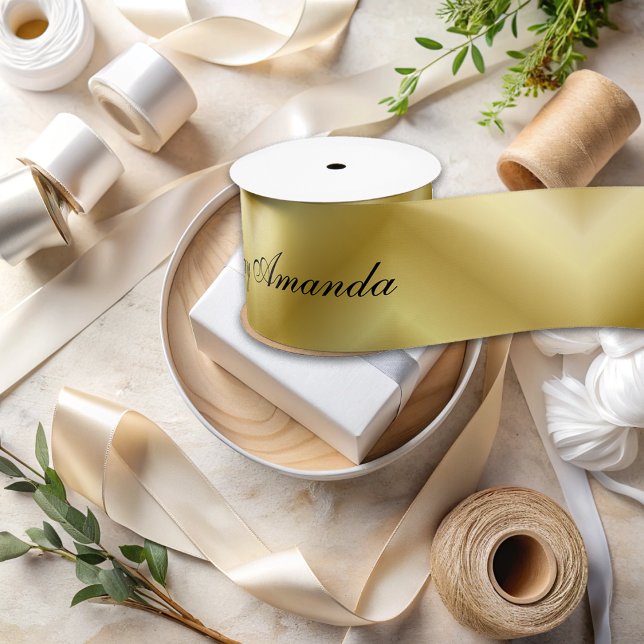 Abstract Golden Pattern Satin Ribbon (Creator Uploaded)