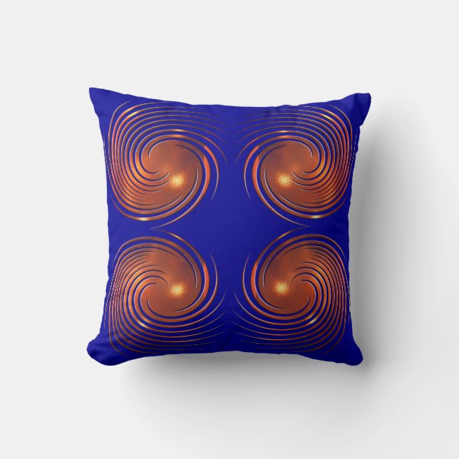 Abstract Golden spiral illustration. Throw Pillow (Front)