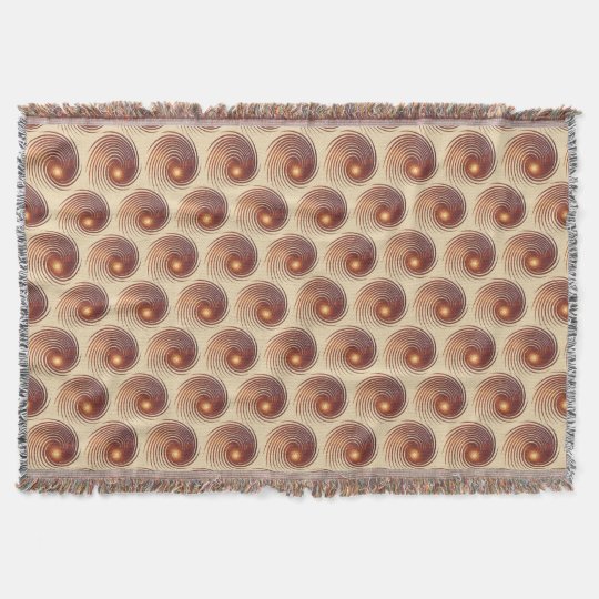 Abstract Golden spiral pattern. Throw Blanket