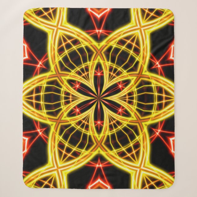 Abstract golden stage light. sherpa blanket (Front)
