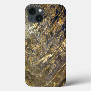 Abstract Golden Water Patterns iPhone 13 Case