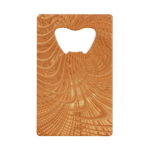 Abstract Golden Wavy Art Bottle Opener Credit Card Bottle Opener