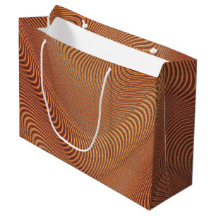 Abstract Golden Wavy Art Gift Bag