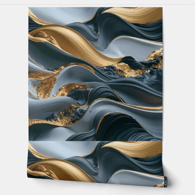 Abstract Goldscape Wallpaper (Unrolling)