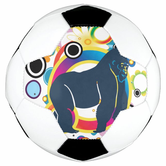 Abstract Gorilla Soccer Ball (Front)