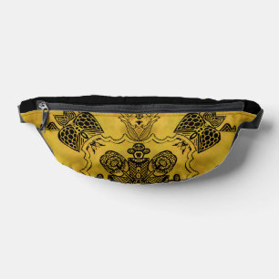Abstract Goth Tribal Line Drawing Repeat Pattern Fanny Pack